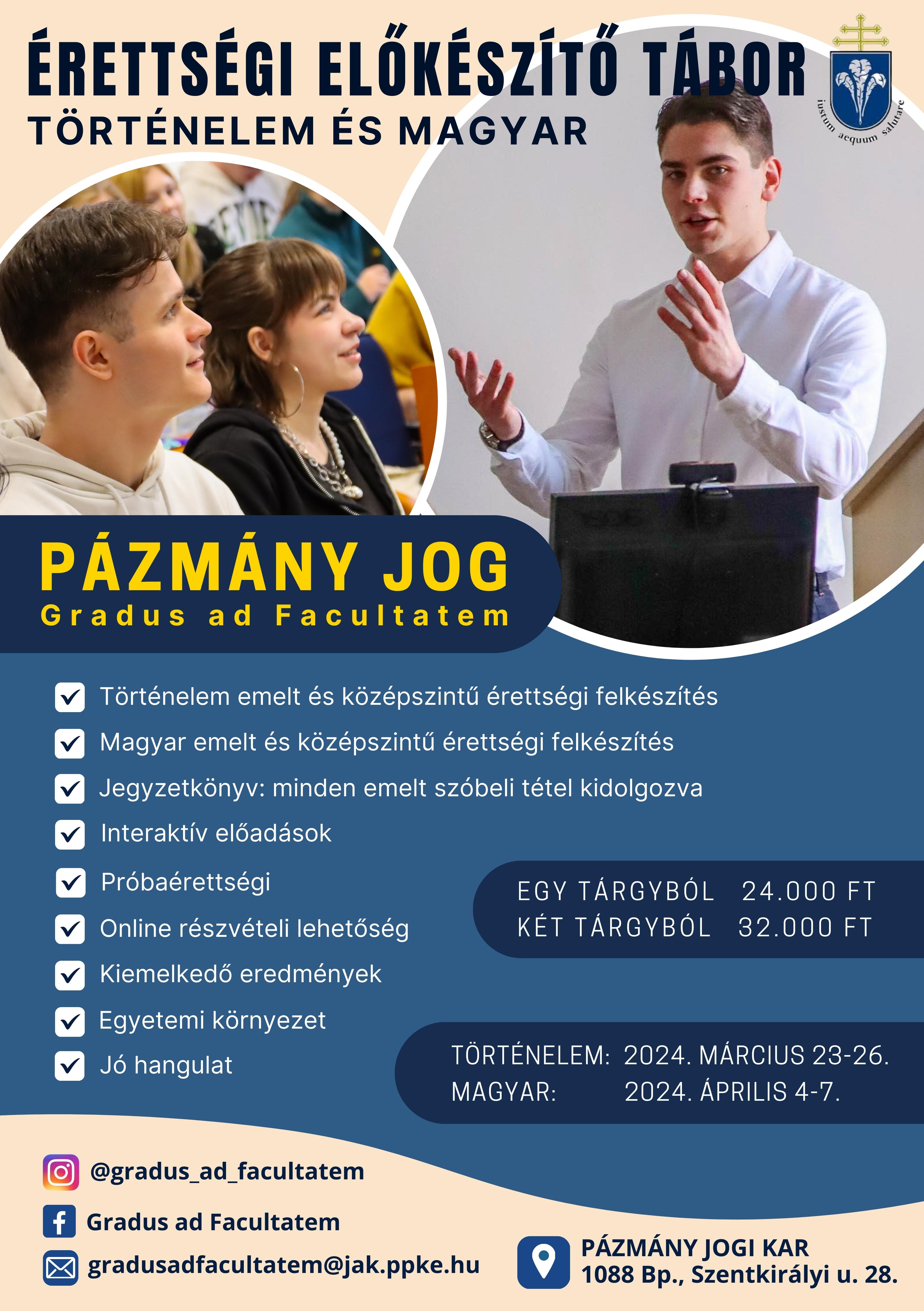 Történelem tavaszi tábor (Gradus ad Facultatem)