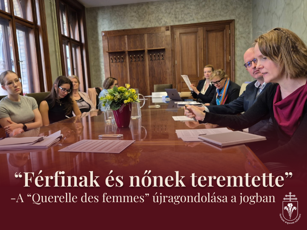 „Férfinak és nőnek teremtette” – A „Querelle des femmes” újragondolása a jogban